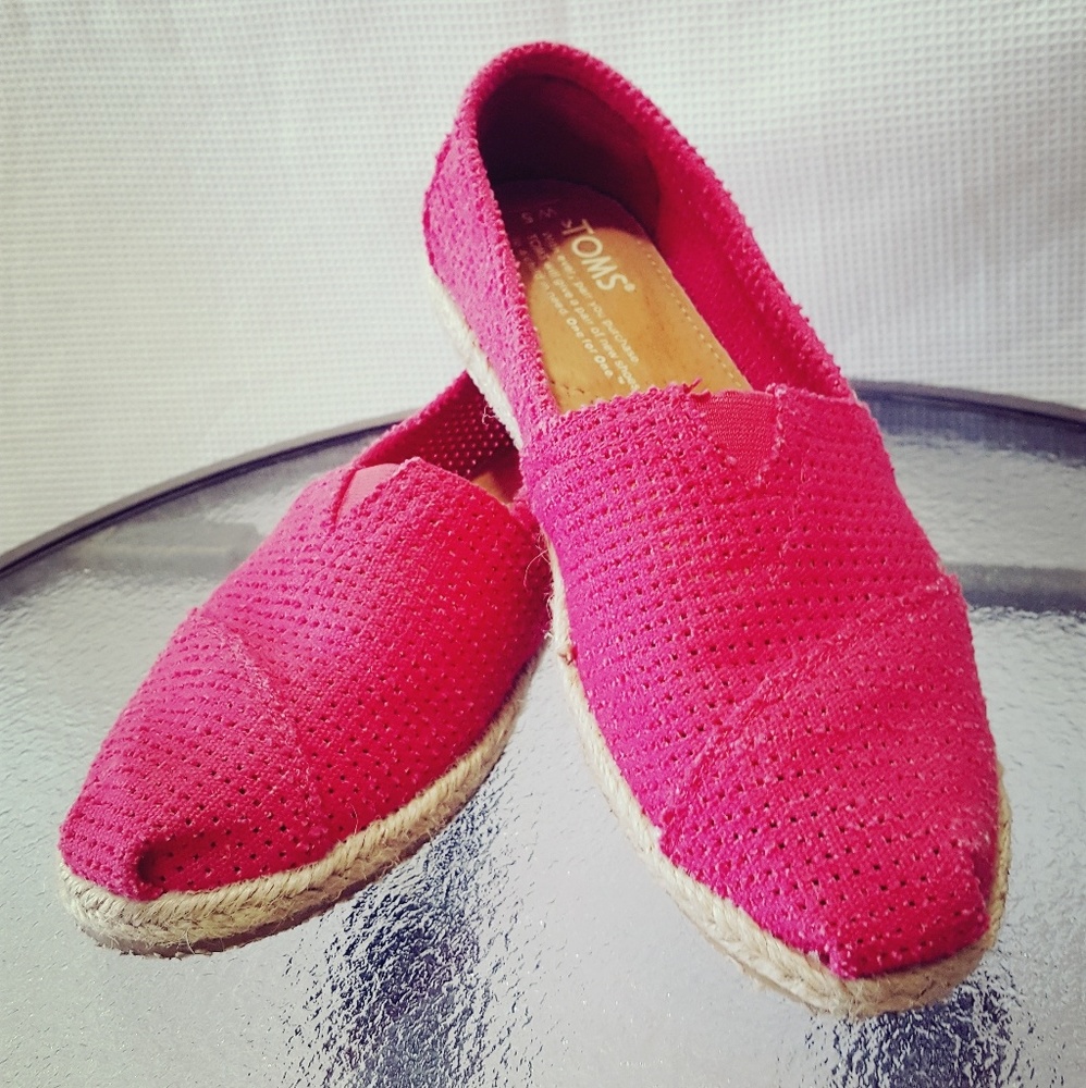 Toms Sz 5 Women's Pink Espadrilles Shoes